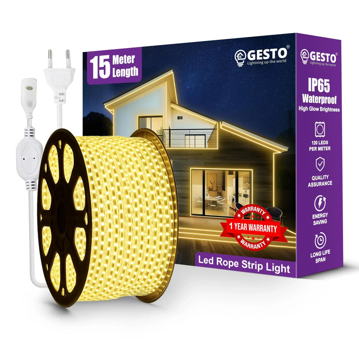 Multi Color Warm RGB Light Rope for Room Ceiling and Home Decoration